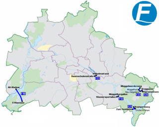 Map of Berlin ferry network