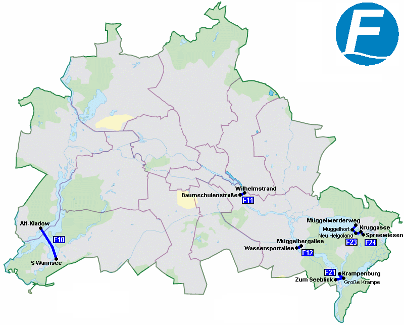 Map Of Berlin Ferry Stations Lines