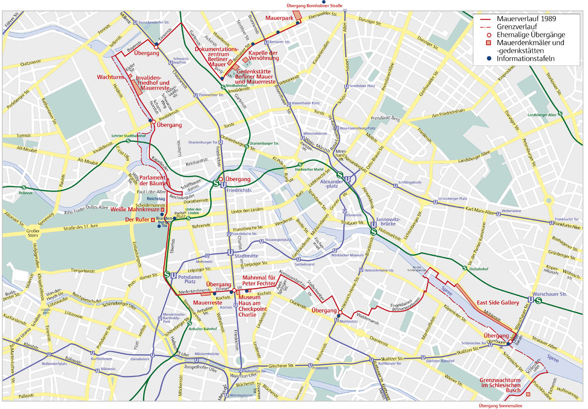 Berlin Wall Map 