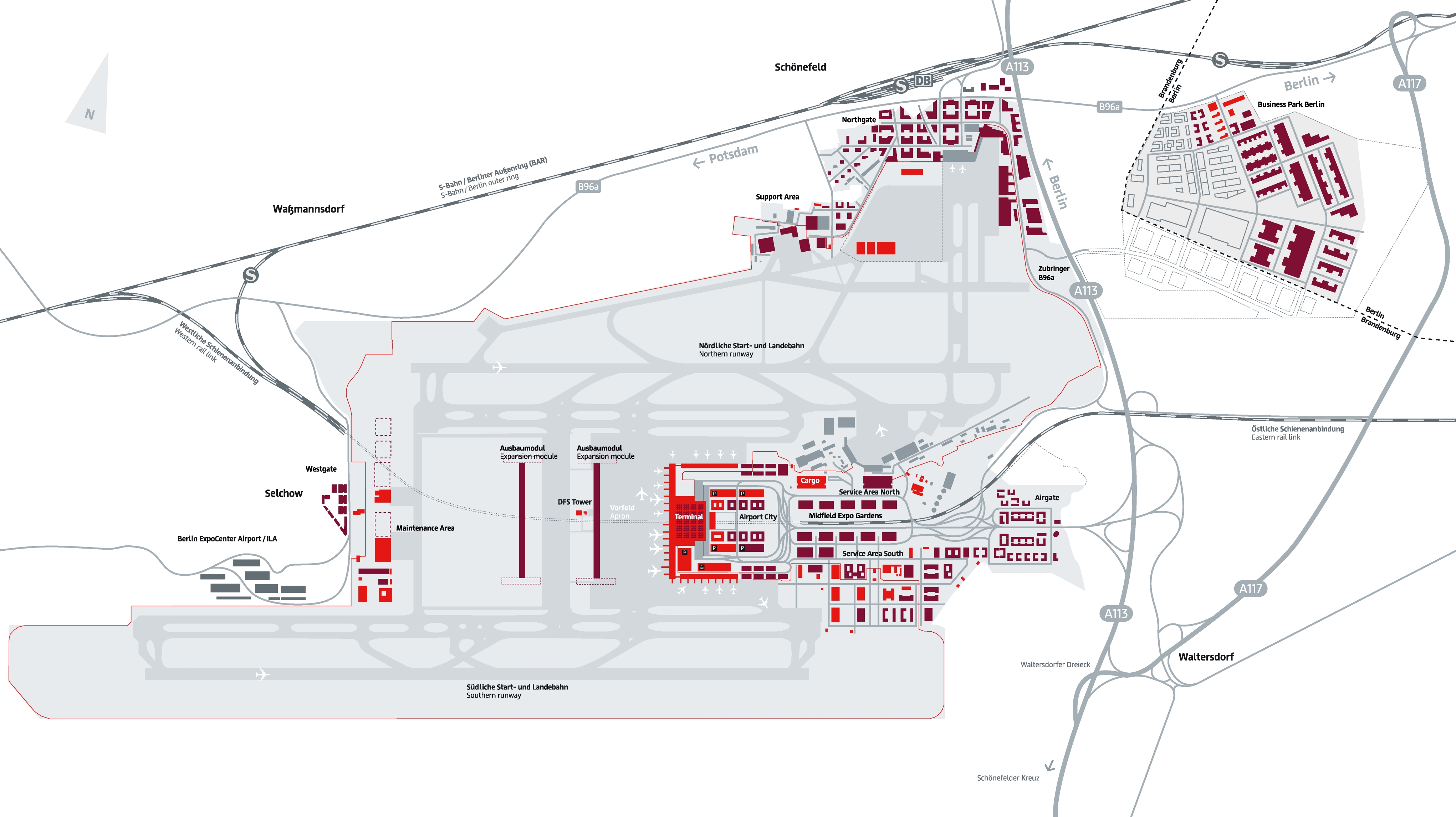 Brandenburg Airport Map 