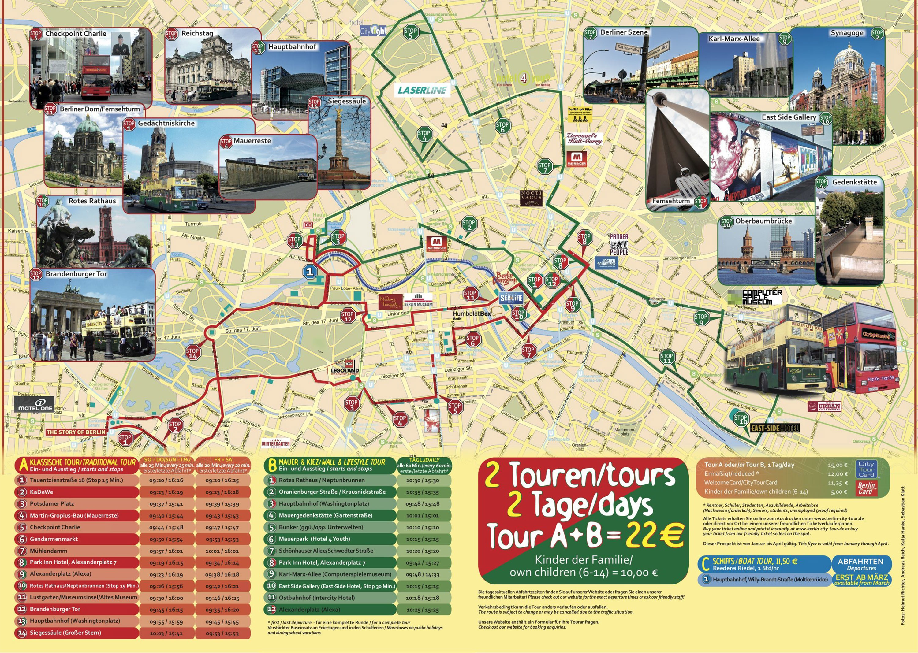 city sightseeing tour map