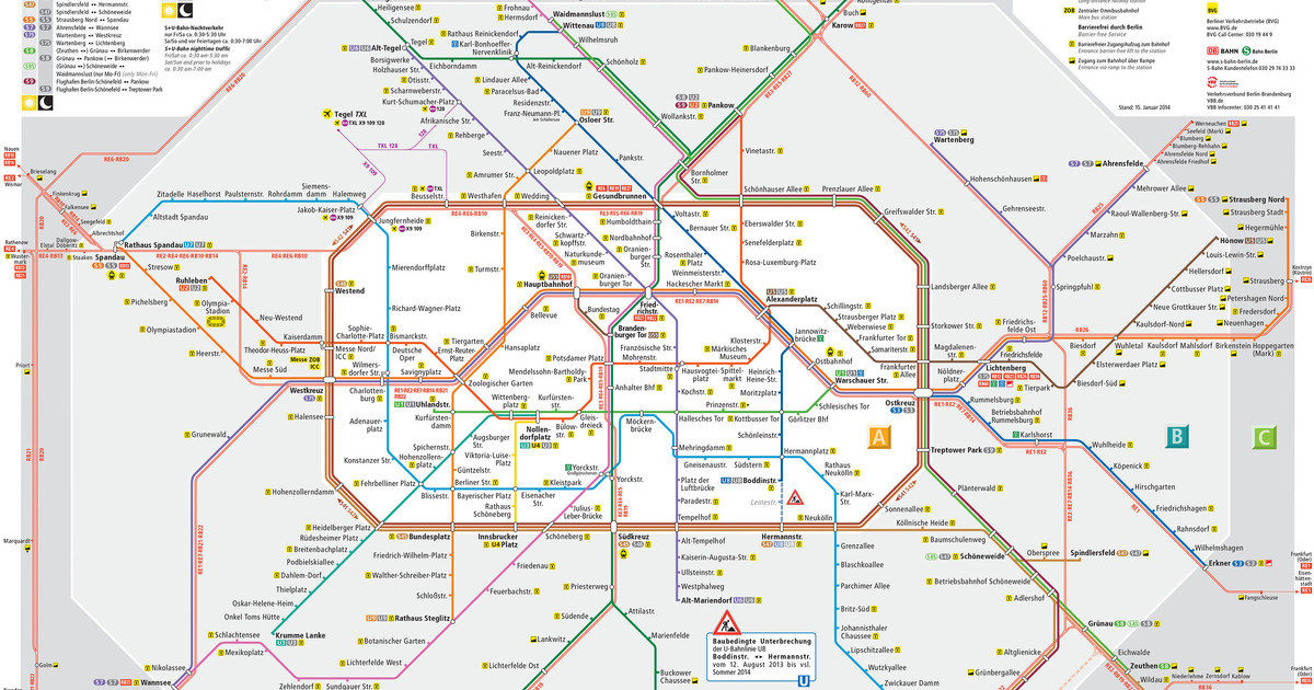 Map Of Berlin Commuter Rail S Bahn Stations Lines